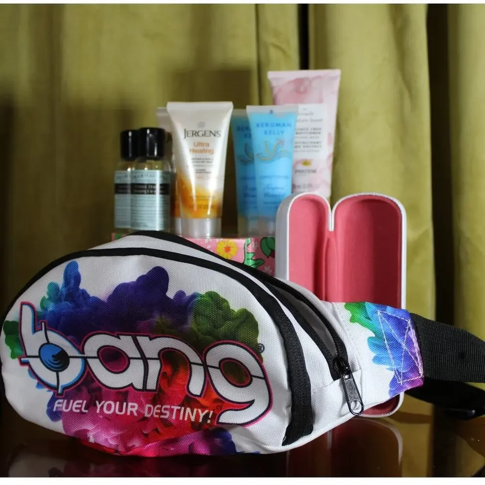 Bang Energy Fanny Pack with Travel Items